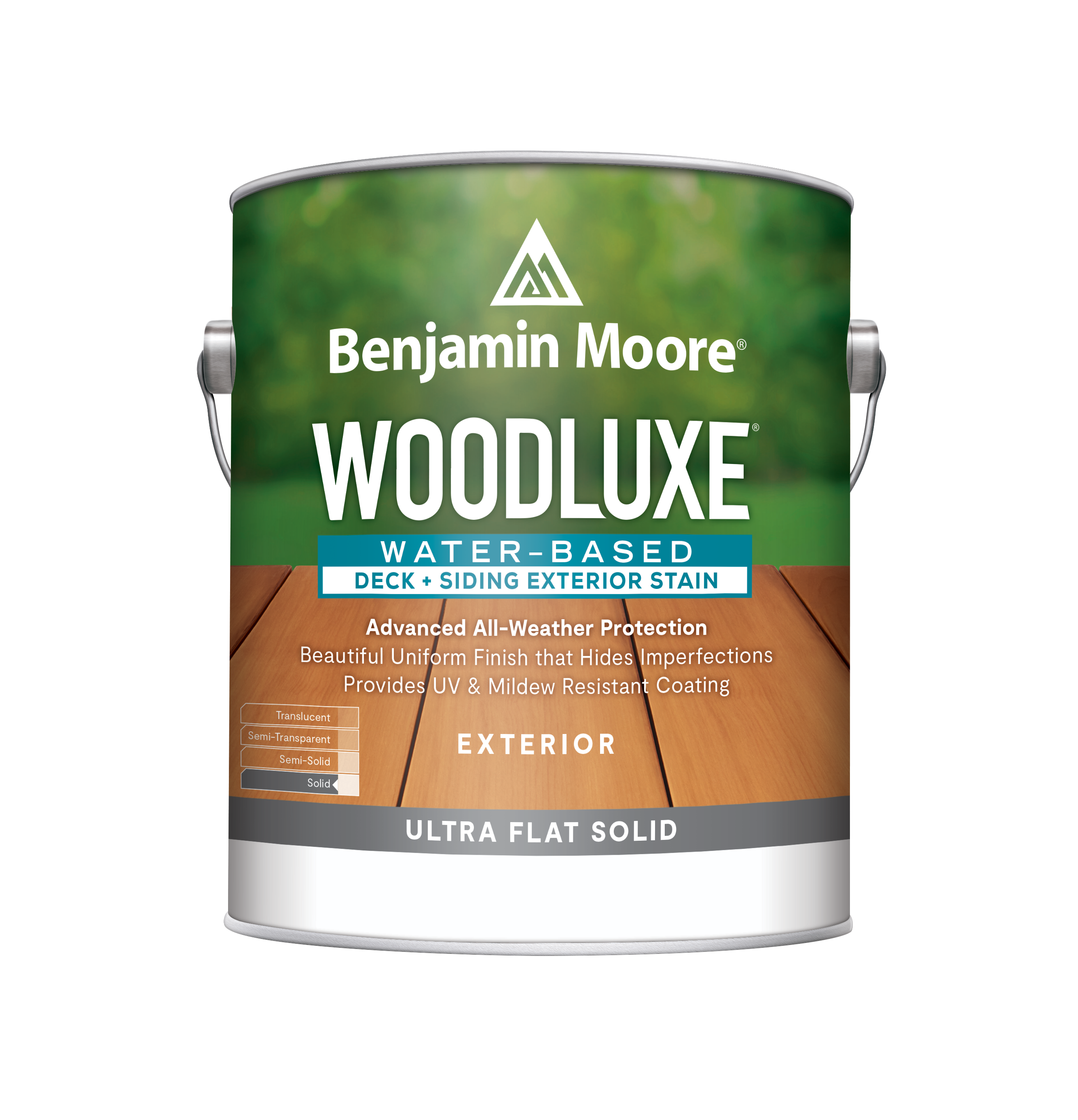 Woodluxe® Water-Based Deck + Siding Exterior Stain - Ultra Flat Solid 0695