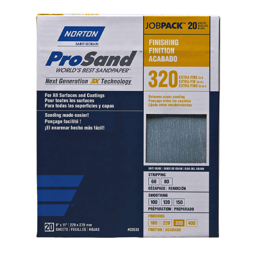 9" x 11" 320 Grit ProSand Paper Sheets 20Pk