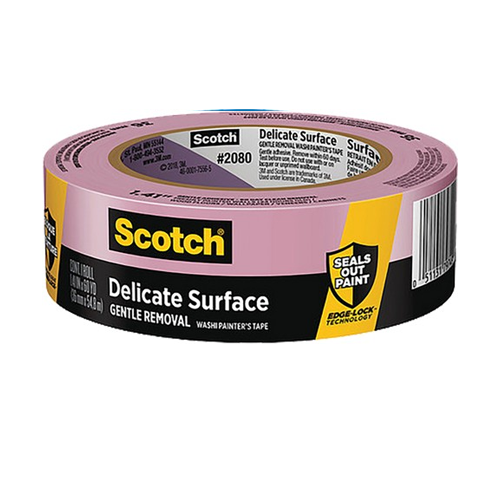 Scotch® Paint Masking Tape 231/231A, Tan, 72 mm x 55 m, 0.19 mm