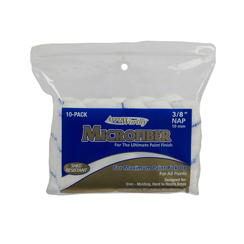 ArroWorthy 4" x 3/8" Nap Microfiber Mini Roller Covers (10pk)