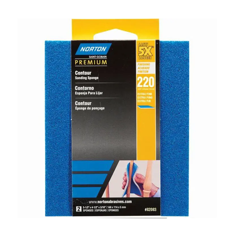 220Grit ProSand Contour Sanding Sponge 2Pk