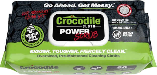Crocodile Cloth PowerSCRUB Cleaning Wipes — 80 Count