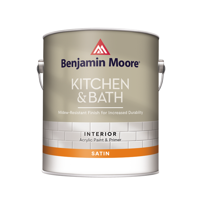 Benjamin Moore Kitchen & Bath Satin paint can