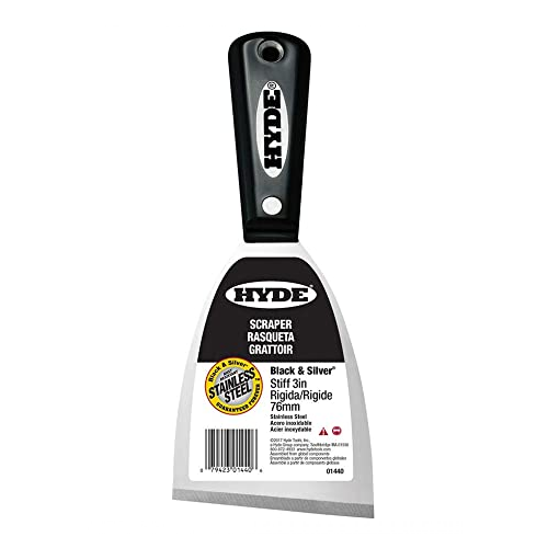 Hyde 3" Black & Silver Flex Scraper