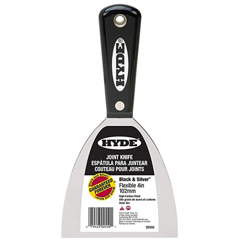 Hyde 4" Black & Silver Flex Joint Knife