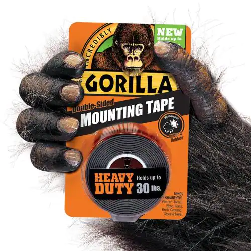 Gorilla 1" x 60" HD Black Mounting Gorilla Glue Tape