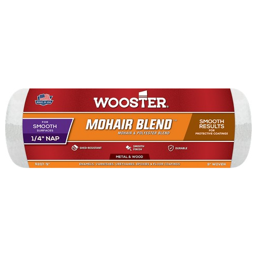 Wooster 9" Mohair Blend 1/4" Nap Roller Cover