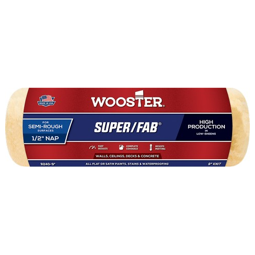 Wooster 9" Super/Fab 1/2" Nap Roller Cover