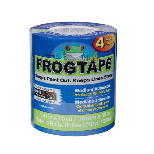 Frog Tape (1.41" x 60yd) Blue FrogTape Pro Grade Painter's Tape 4pk