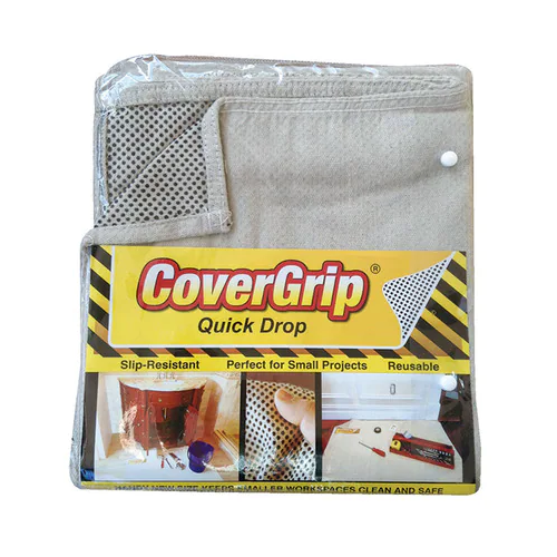 Reusable Drop Slips Covergrip 8' x 10' Non-Slip Safety Drop Cloth