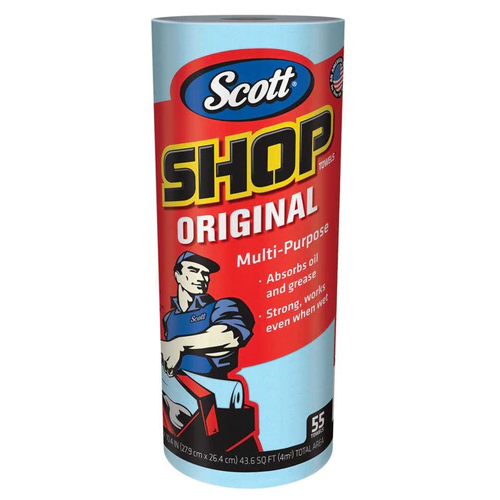 Scott Blue Shop Towels Roll 55 Sheets